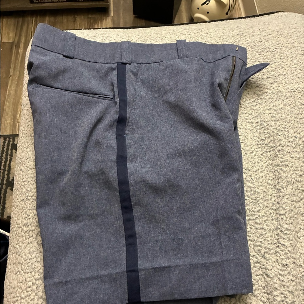 Blue Trousers with Navy Stripe